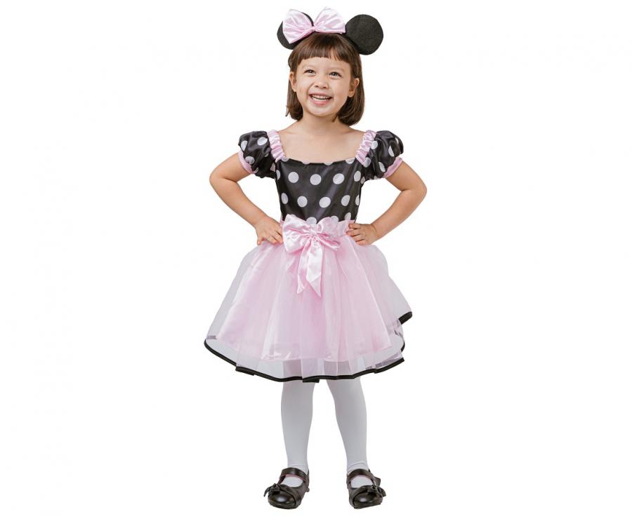 Otroški kostum MINNIE MOUSE, svetlo roza 3 Otroški kostum MINNIE MOUSE, svetlo roza